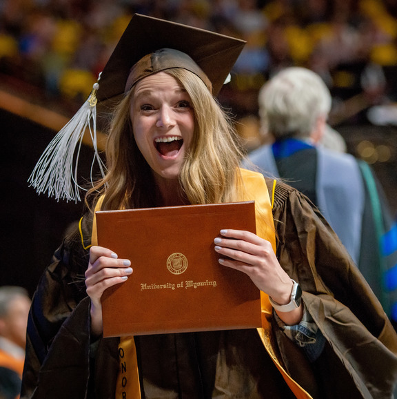 Girl with a UW Diploma