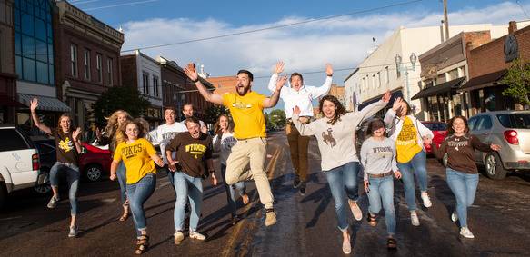 students downtown