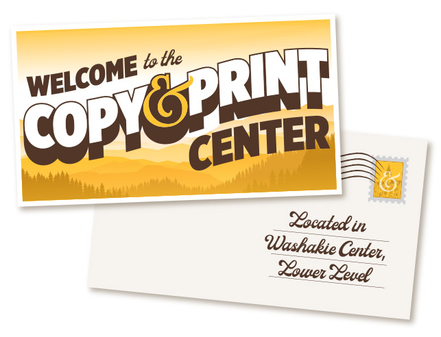 Welcome to the Copy and Print Center Postcard