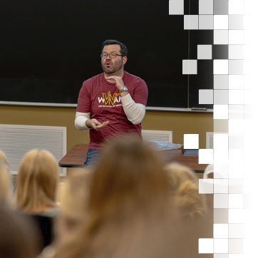 UW faculty instructing a class