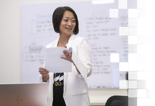 Faculty member teaching class