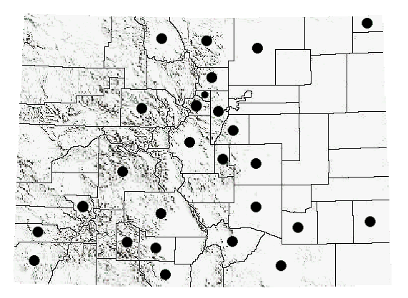 Colorado Distribution of A. clavatus 