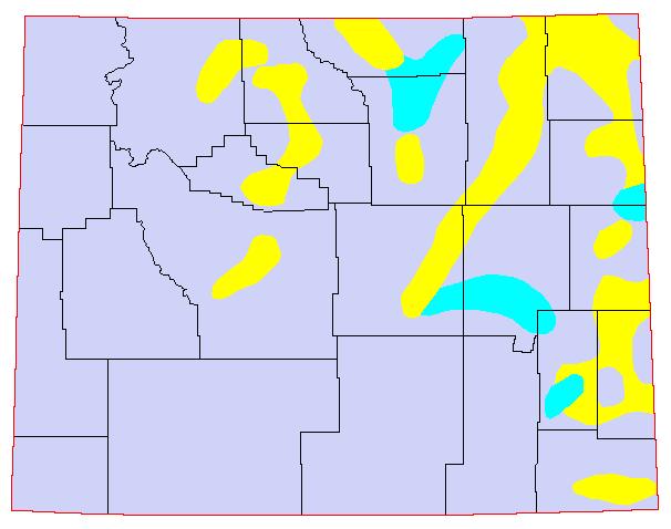 1947, Yellow = 8-11 Grasshoppers per square yard; Blue = 12-24 Grasshoppers per square yard; Red = >24 Grasshoppers per square yard.