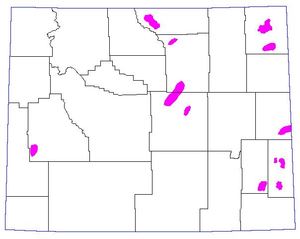 1961, Magenta = >= 8 Grasshoppers per square yard. 