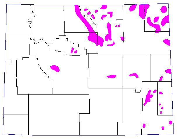 1963, Magenta = >= 8 Grasshoppers per square yard. 