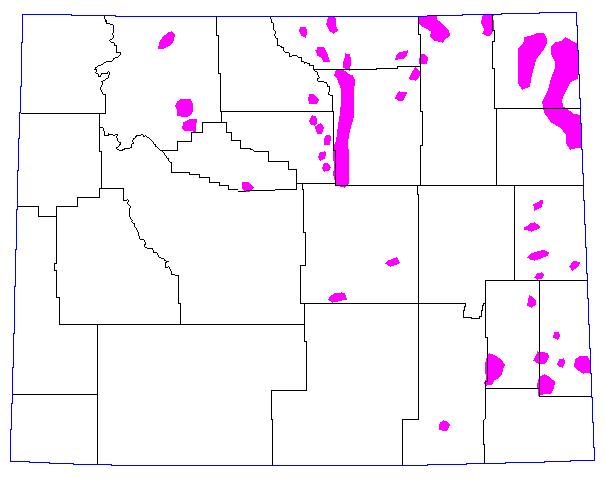 1980, Magenta = >= 8 Grasshoppers per square yard. 