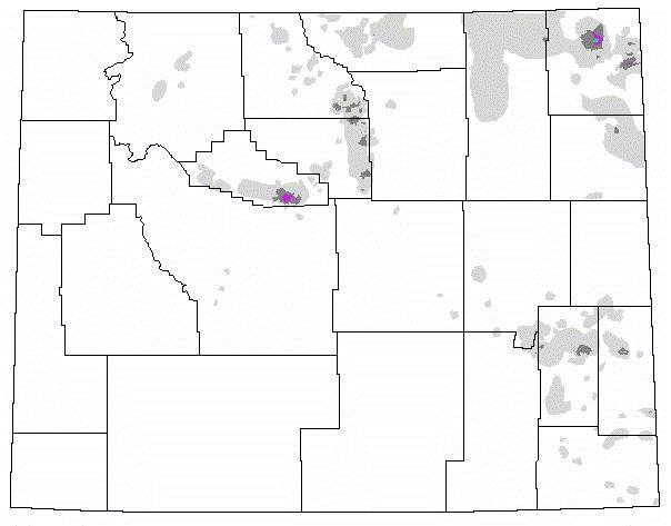 Additional Fig. Spatial distribution of rangeland grasshopper outbreaks in Wyoming from 1990 to 1996