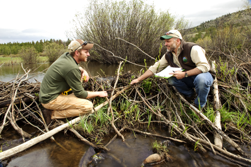 Scott Miller and Matt Hayes, Ecosystem Science and Management faculty and former graduate student