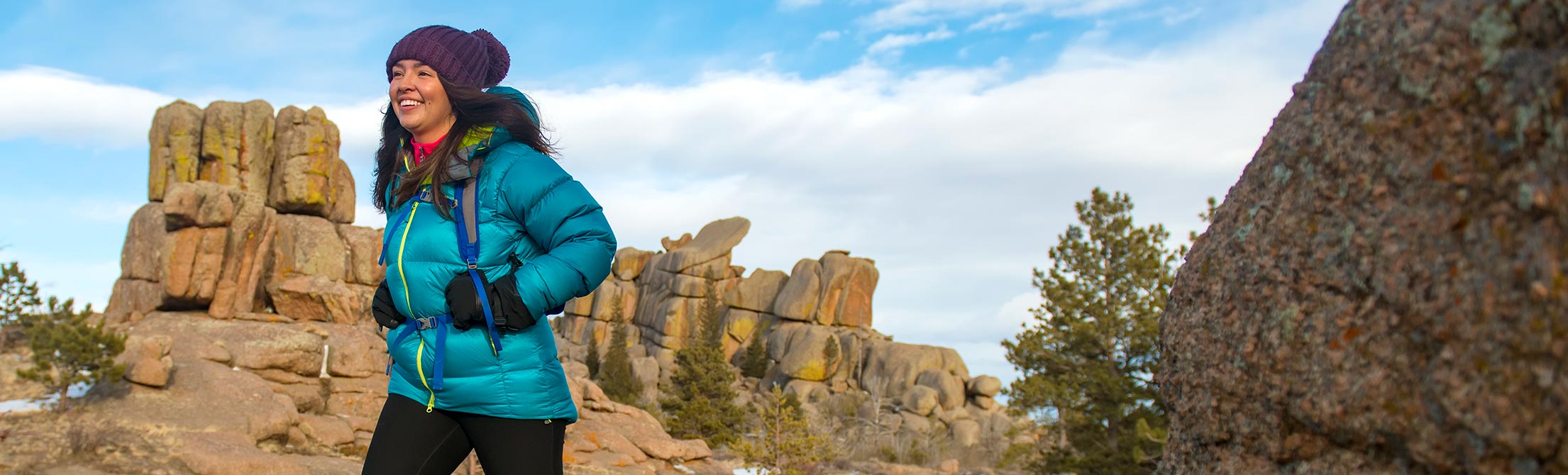 Student hiking at Vedauwoo