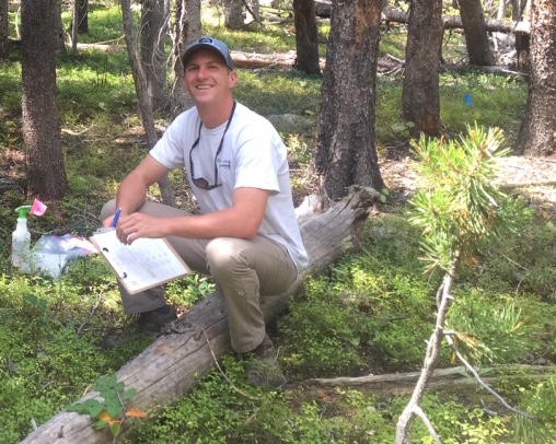 Gordon Custer during fieldwork