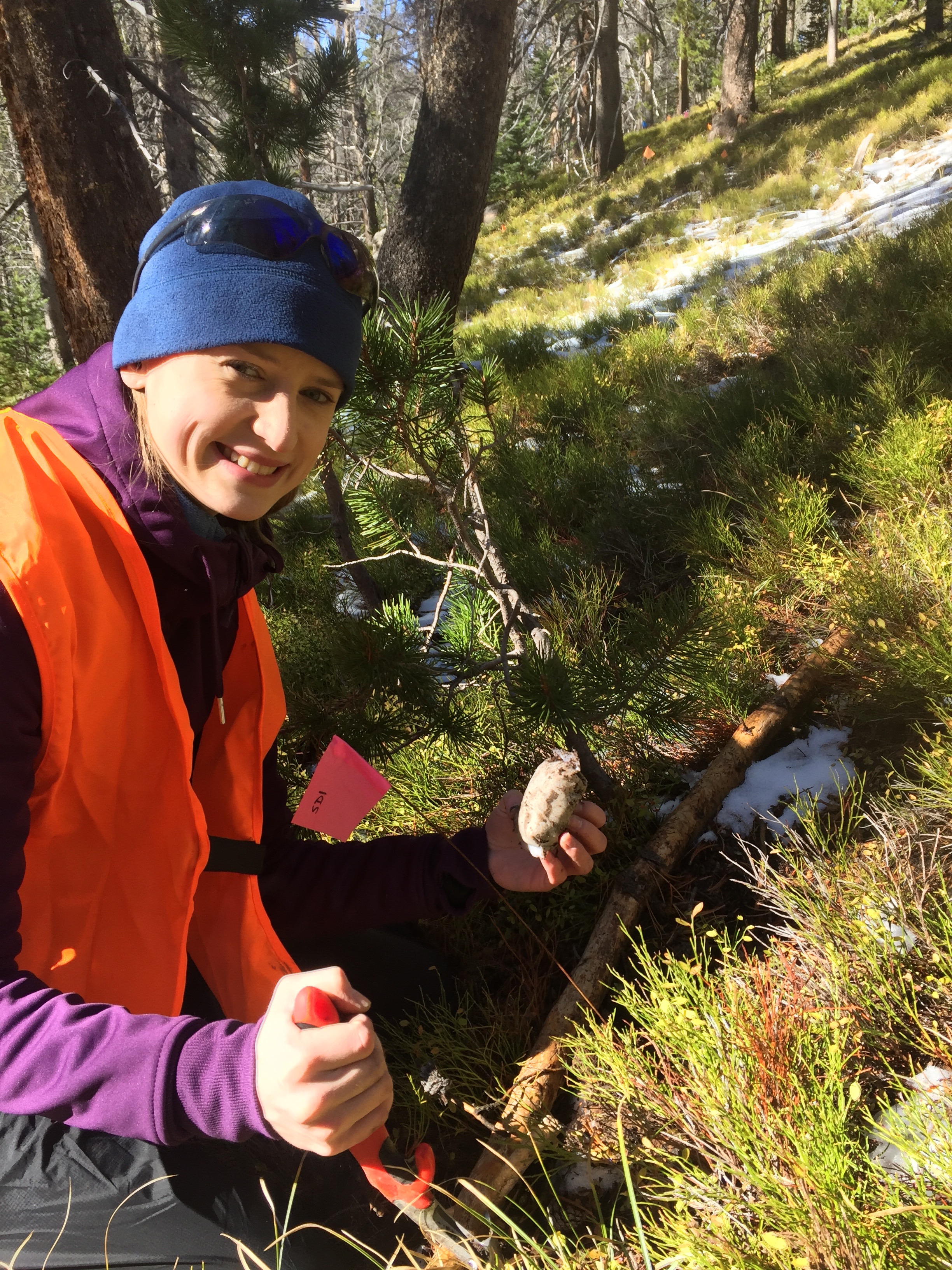 Liana Boggs during fieldwork