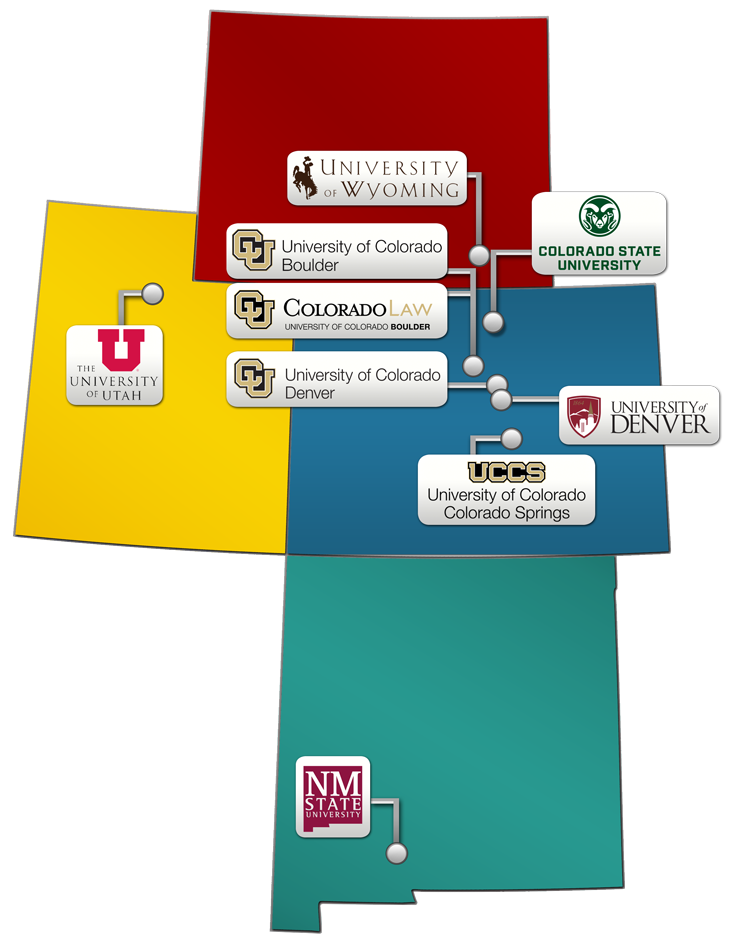 A map of all of the members of the Daniels Fund Consortium