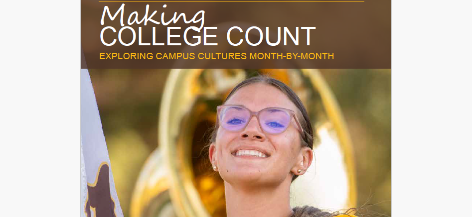 Image of two skateboarders featured on the cover of the Making College Count booklet