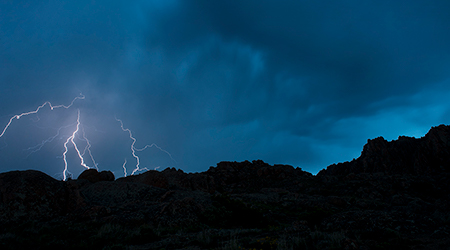 lightning on a dark and stormy night