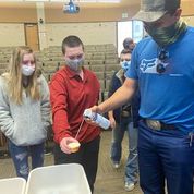 students in Everyday Science class conduct a lemon lab