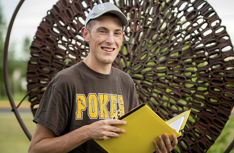 a family and consumer sciences student with some important departmental paperwork