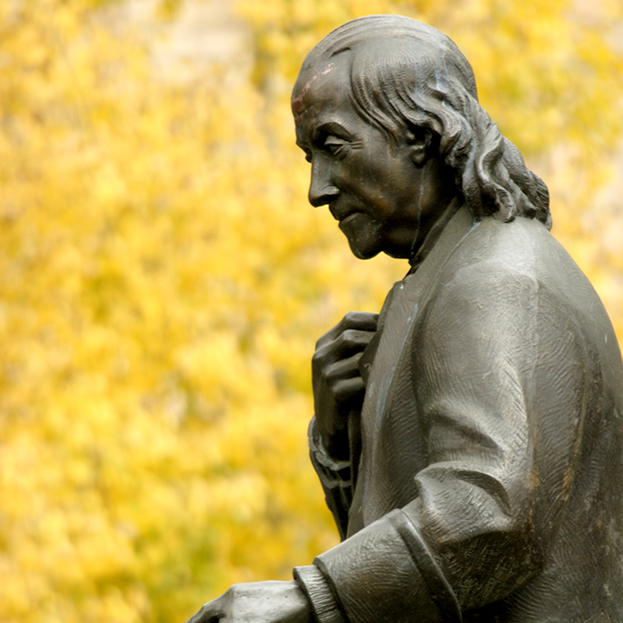 statue of benfranklin addressing family and consumer sciences masters graduate students