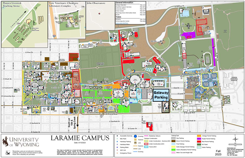 Campus Map with Gateway Center Indicated