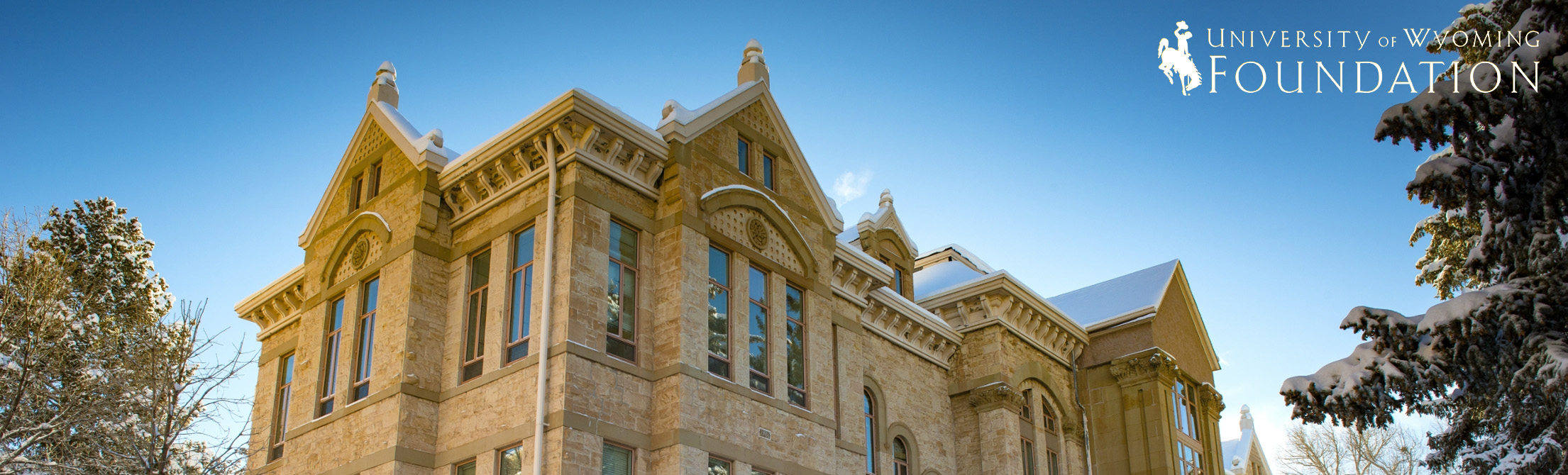 Old main in the winter.