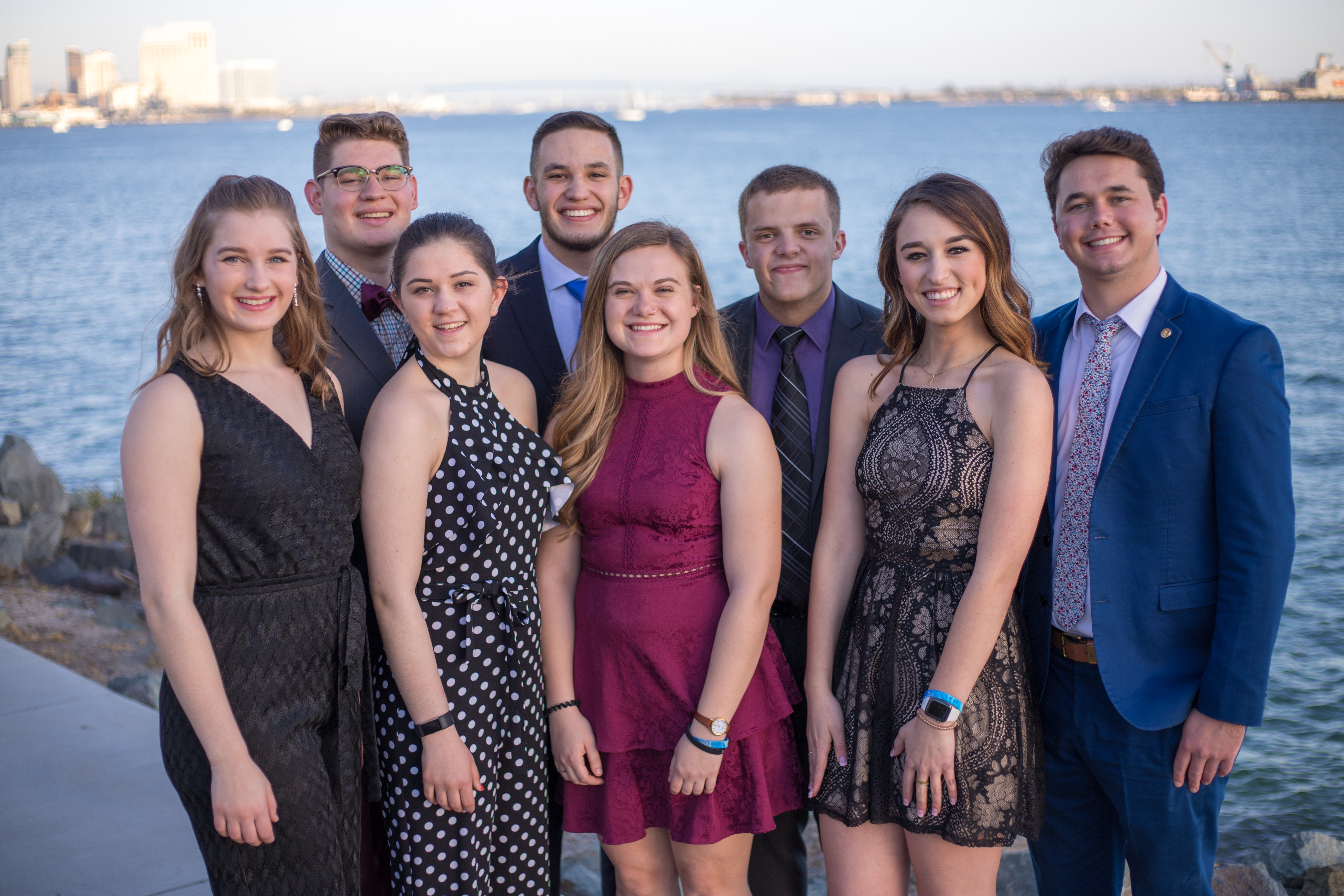 Council members at a conference in San Diego, California, dressed business professional for the awards dinner.