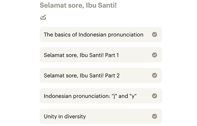 screenshot of Babbel app
