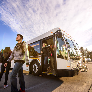 Exiting Bus