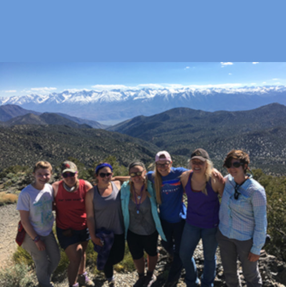 Students posing for picture during field camp