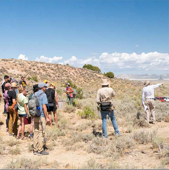 Students and faculty out in the field