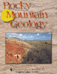 cover of Rocky Mountain Geology Volume 48, Number 2.