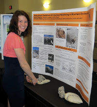 Marlie Malone prepares to present her poster