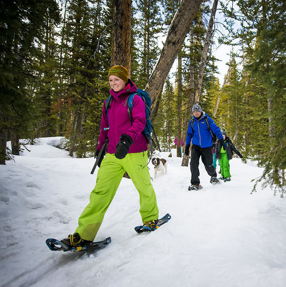 Snowshoeing in the Snowy Range.