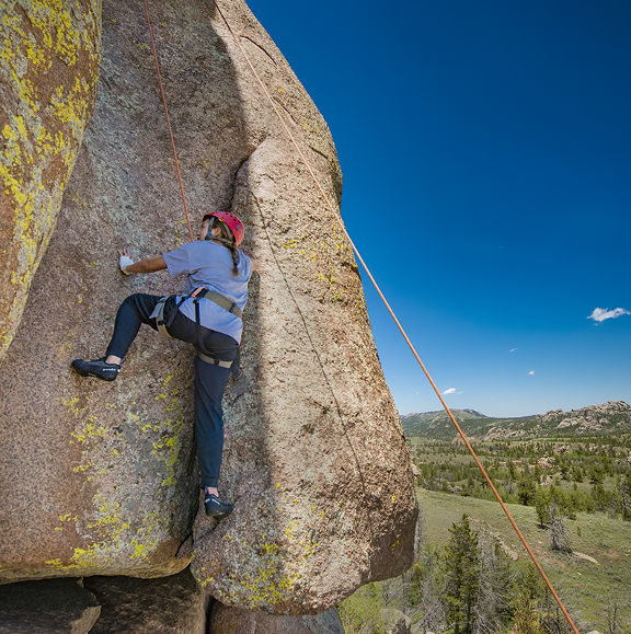 Rock climbing at vedauwoo.