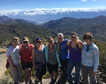 Group of geology students at field camp