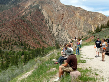 Group of geology students at field camp