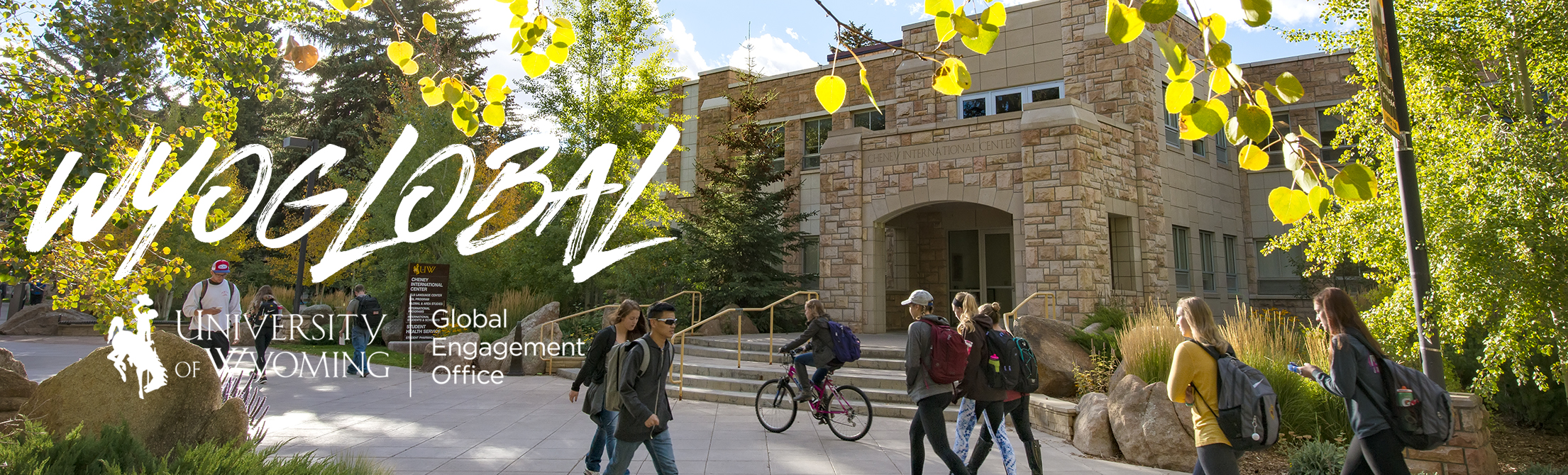 Students walking past Cheney International Center