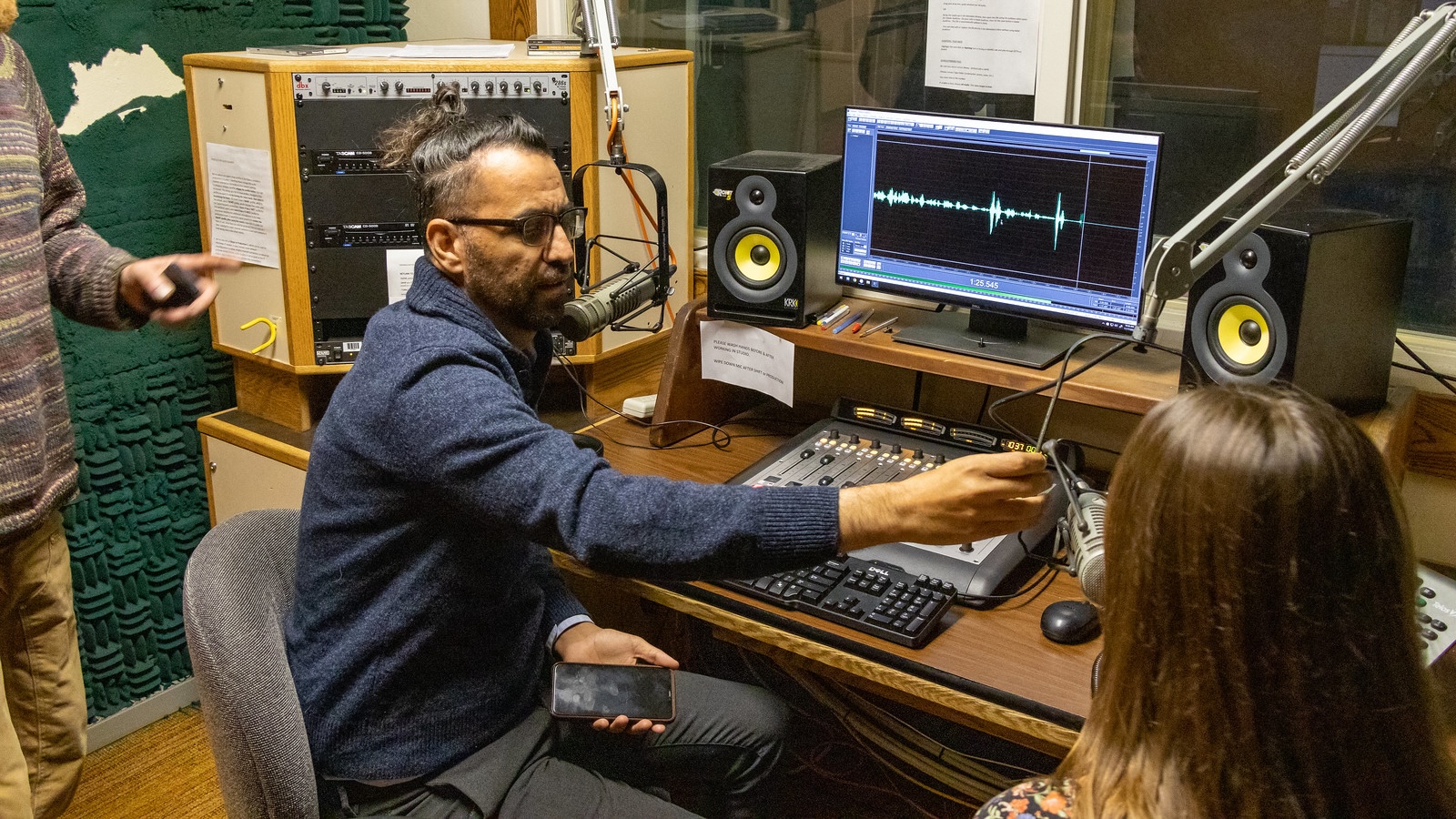 Man in a recording studio