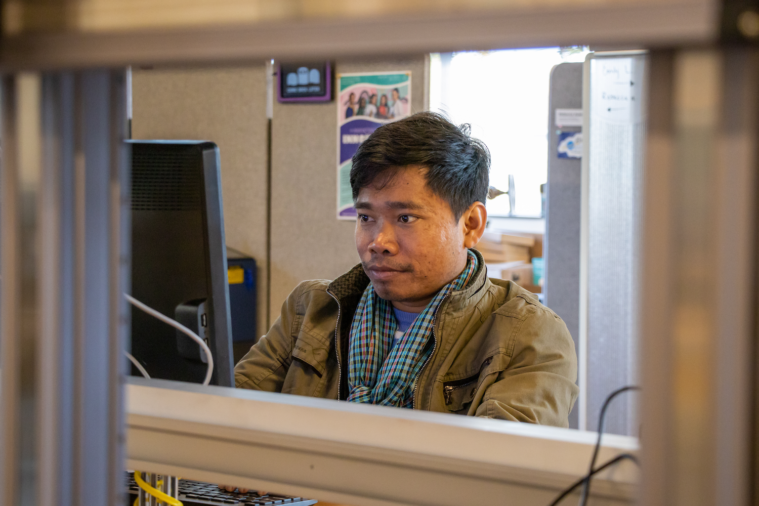 Kea working in the makerspace