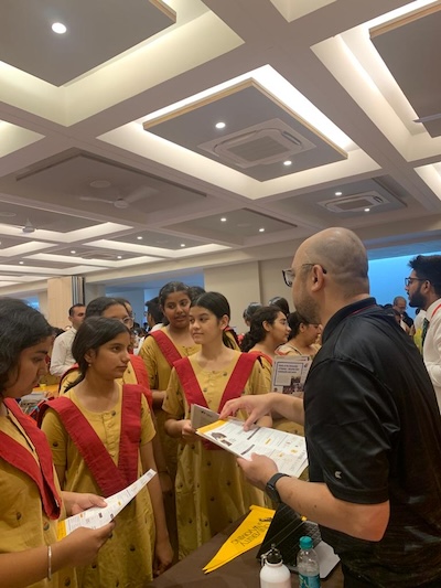 Daing with students from India