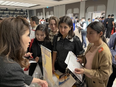 Markhoba Saidova sharing with students