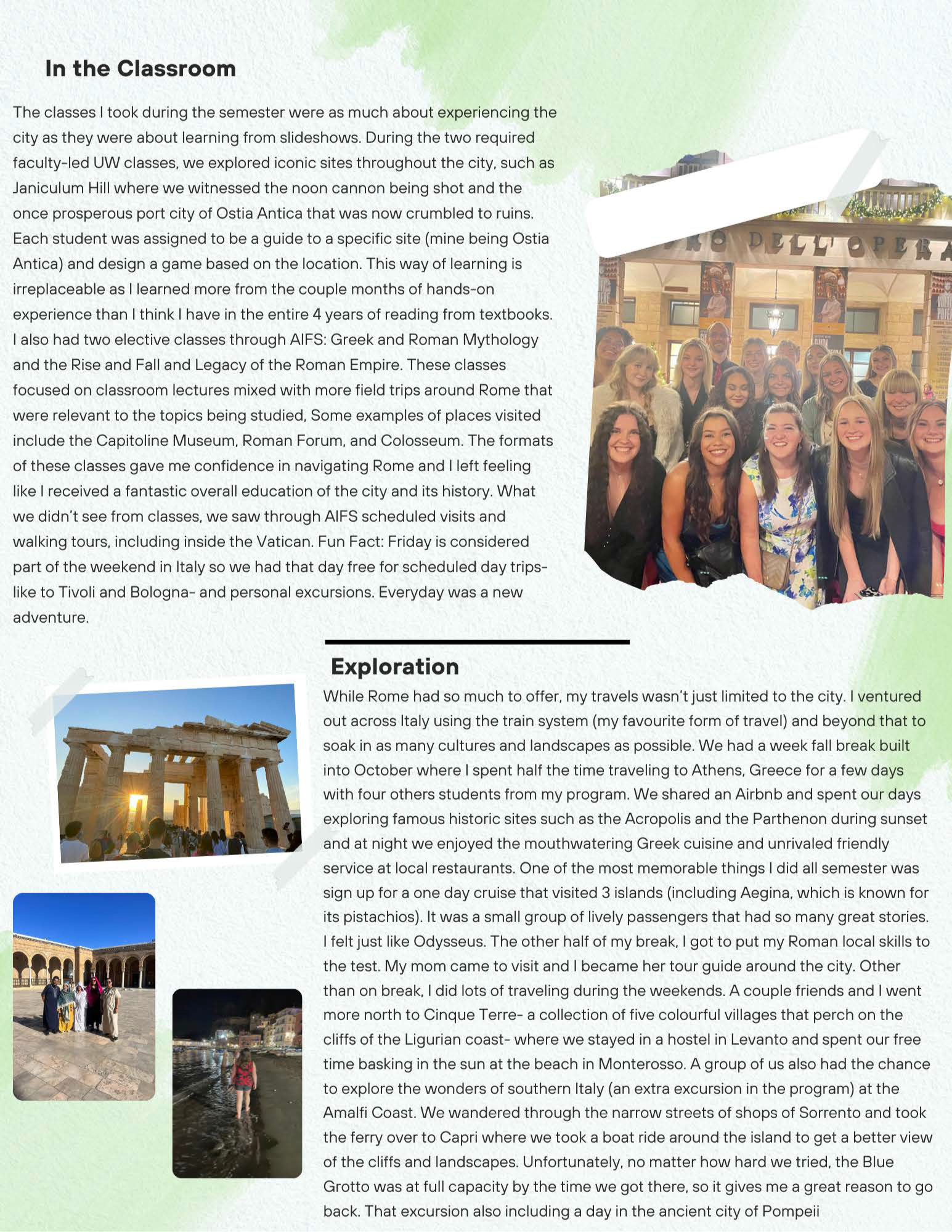 Rome Semester Abroad page 2