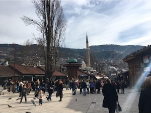town square in Sarajevo