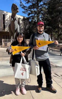 Belén Benites and Damian Moya