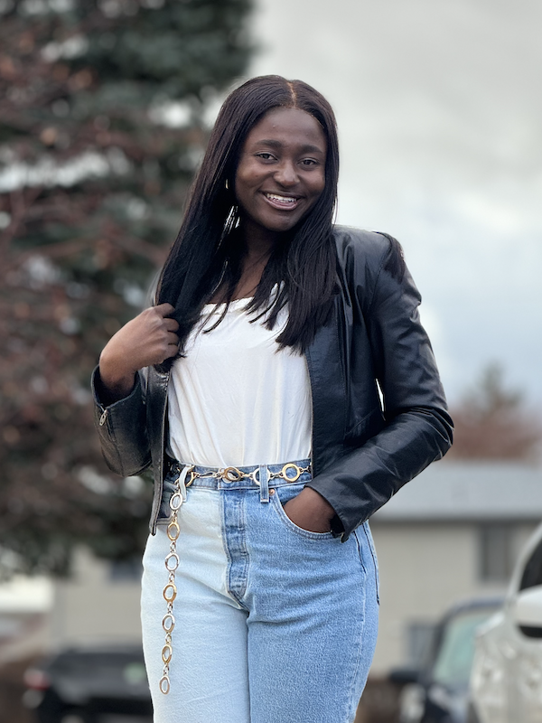 Nana Afua Gyau Frimpong smiling at camera