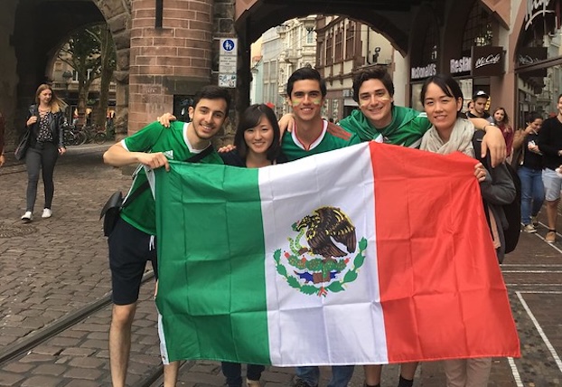 students at world cup in Germany