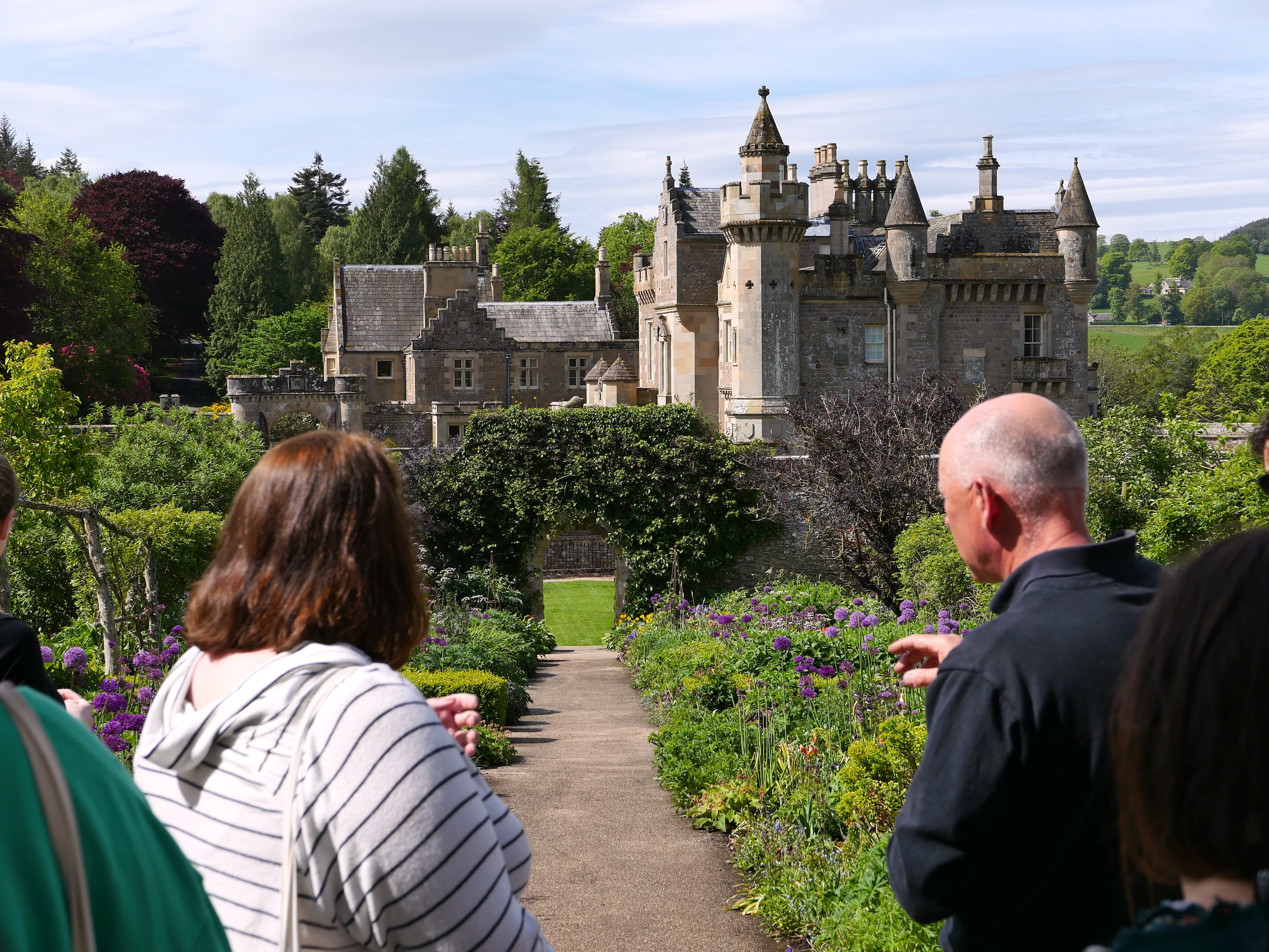 Abbotsford Castle viewed from a garden