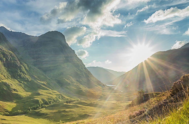 mountains in Scottish Highlands