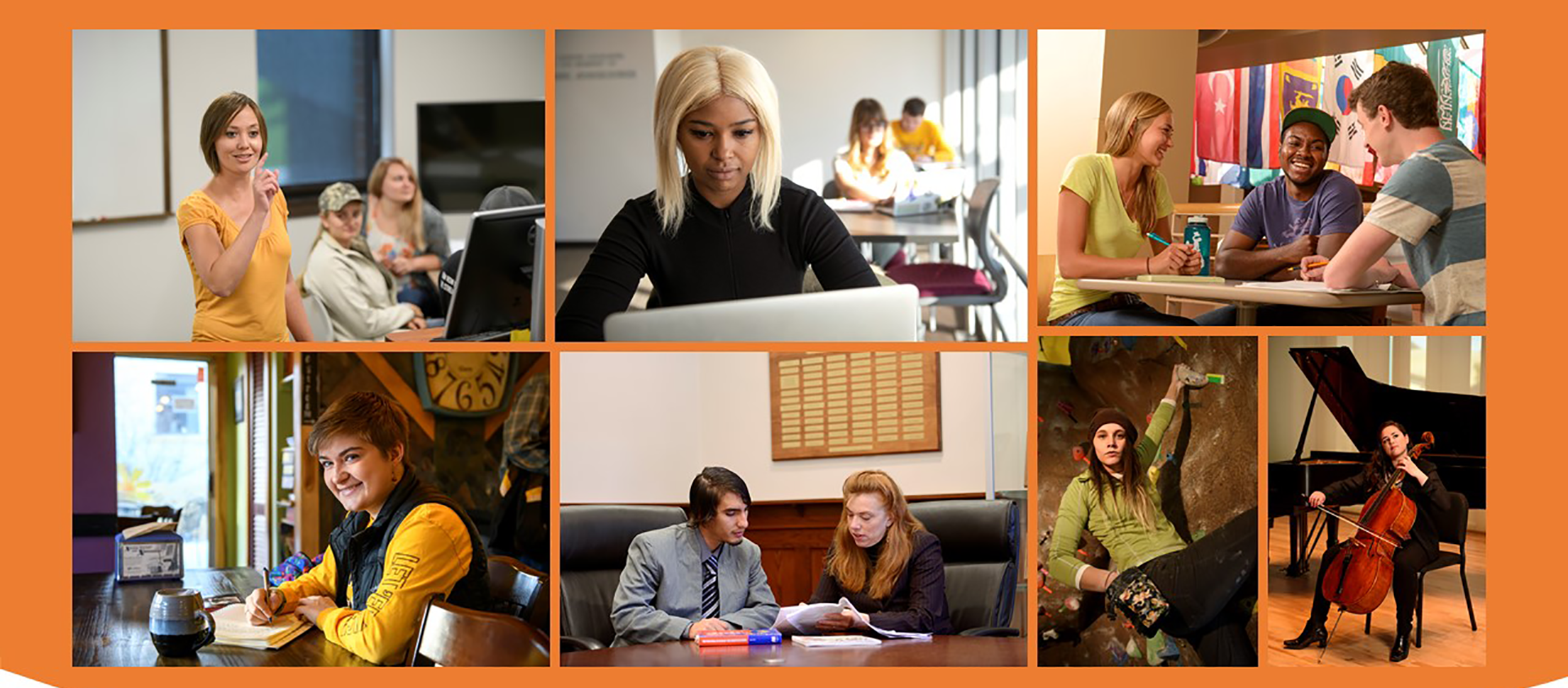 Collage picture with various images related to gender and women's studies
