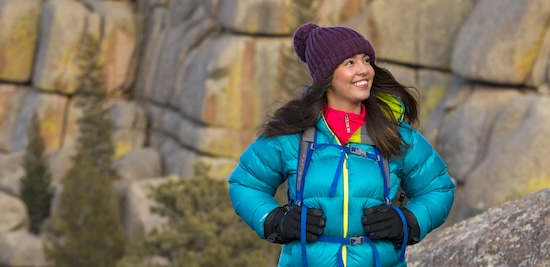 smiling student on hike