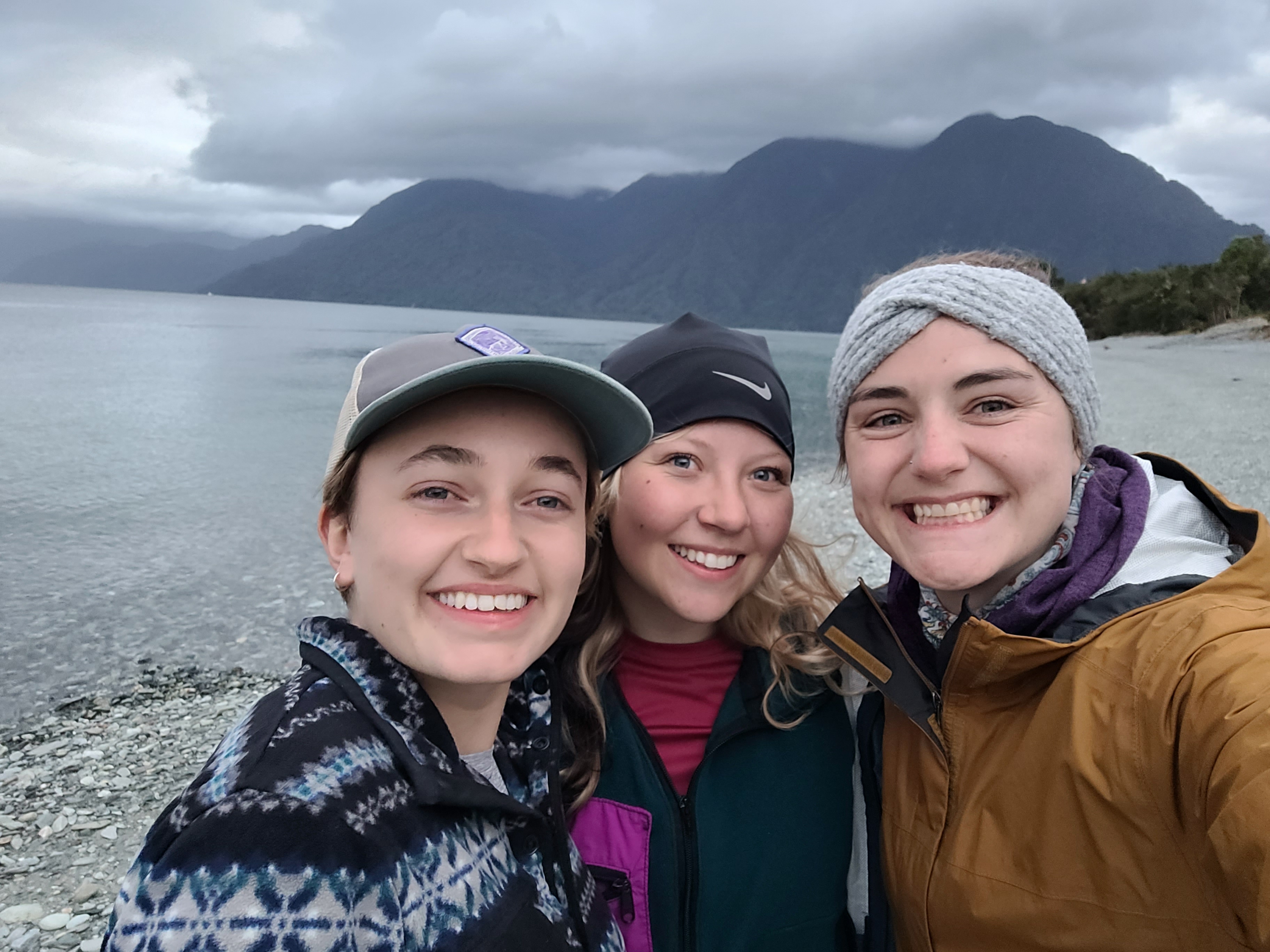 3 students smiling in a selfie
