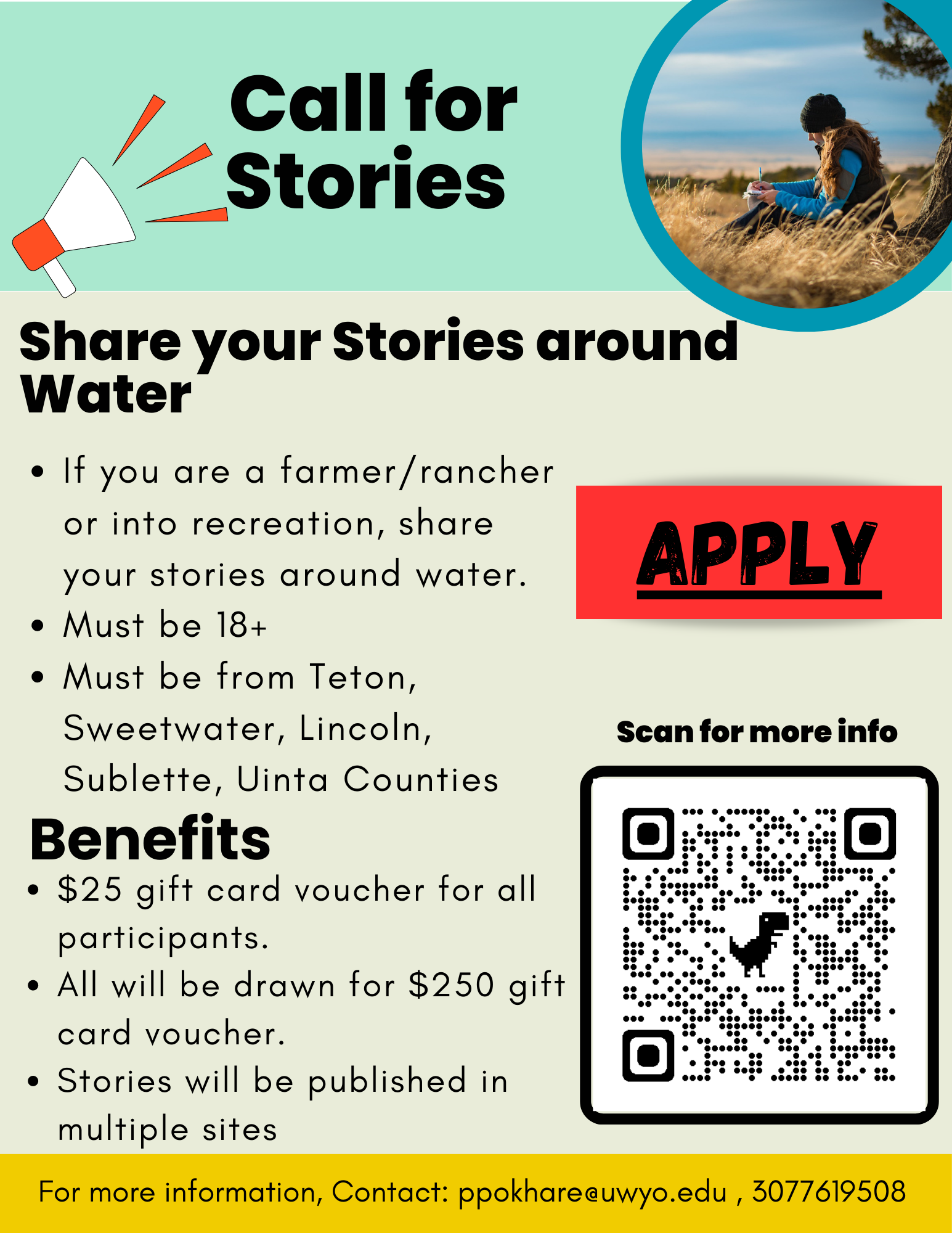 Poster asking for people to share their stories about water